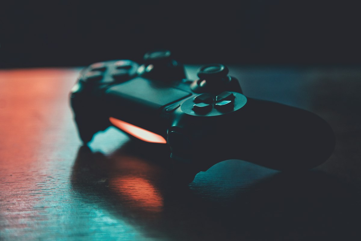 A gamer mid-session